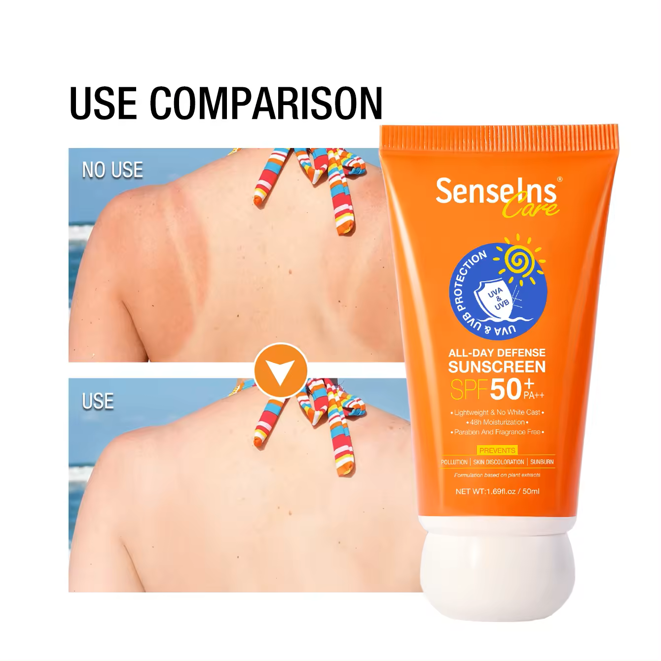All-Day Defense Sunscreen organic Moisturizing Soothing UV Perfect Sun cream
